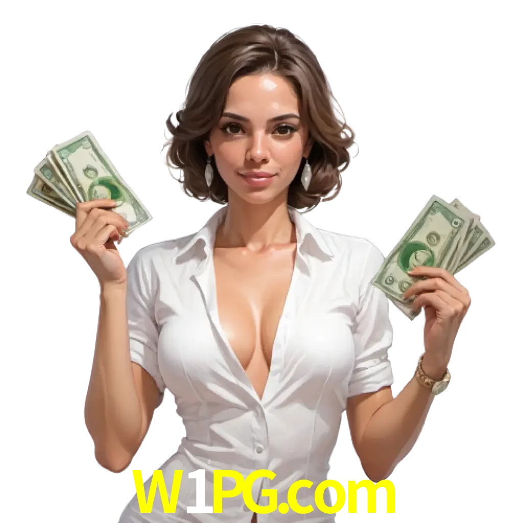 woman with money playing in w1pg bet casino