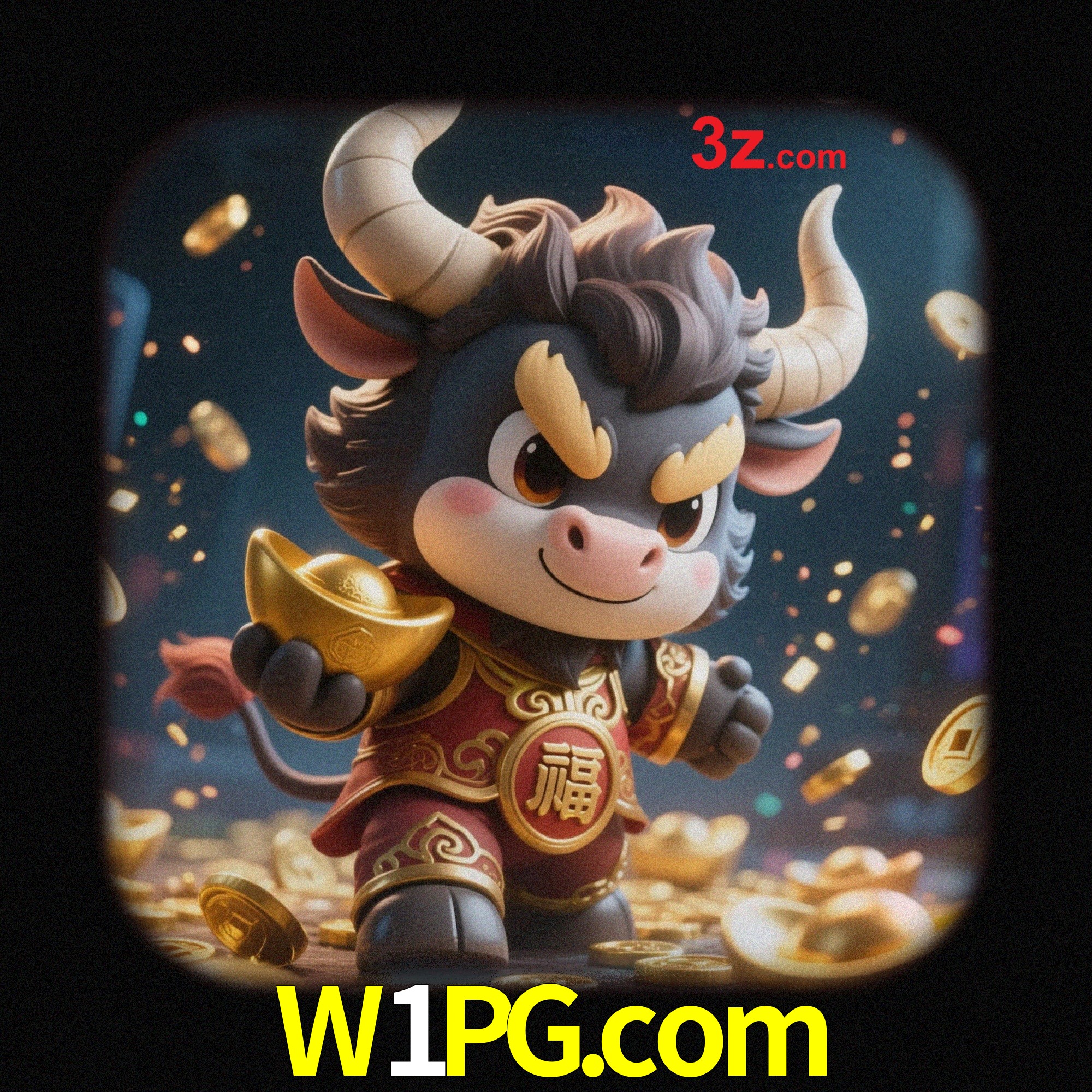 Slot machine 3D icon with number 7 and 1